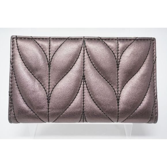 Kate Spade Briar Lane Quilted Mikey Metallic Leather Wallet with Key Ring - Picture 2 of 6